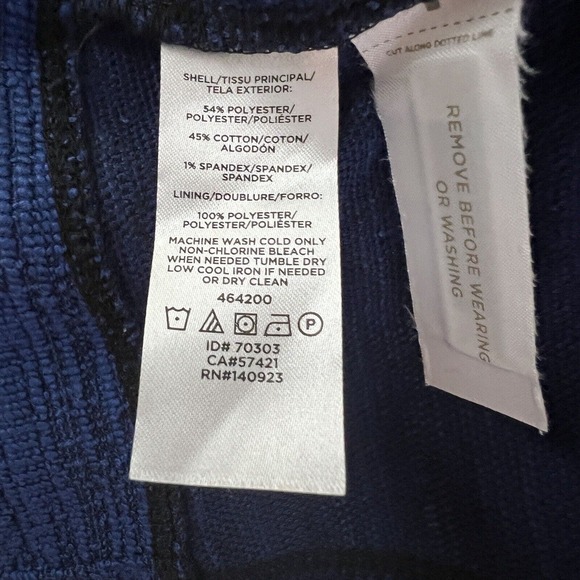 Loft Dress Womens 0 Royal Blue Tweed Textured Fit & Flare Office Workwear Career - Picture 8 of 8